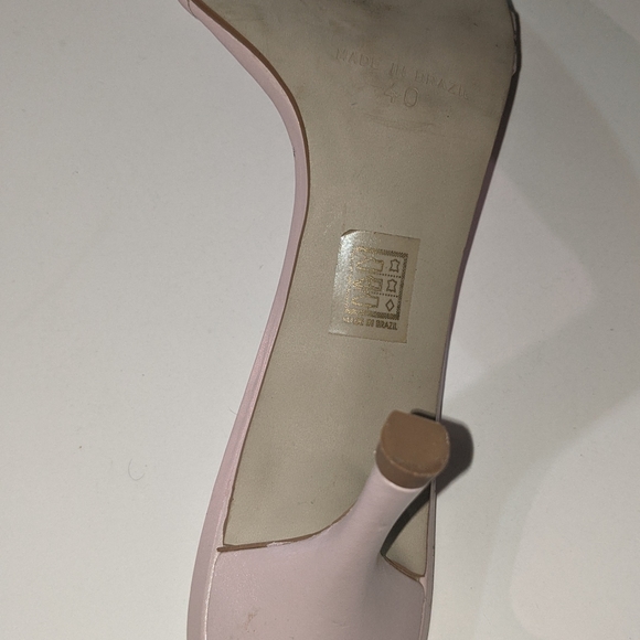Pink ankle-strap, high-heel size 40 Simard sandals - Picture 5 of 5